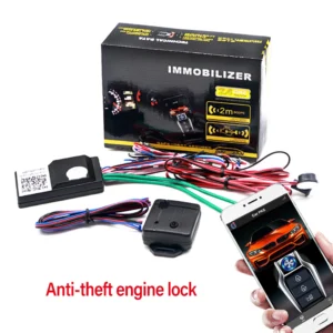Universal Car Alarm 2.4GHz RFID Anti-theft Engine Lock Car Immobilizer Anti-Hijacking Circuit Cut Off Device Smart APP Key